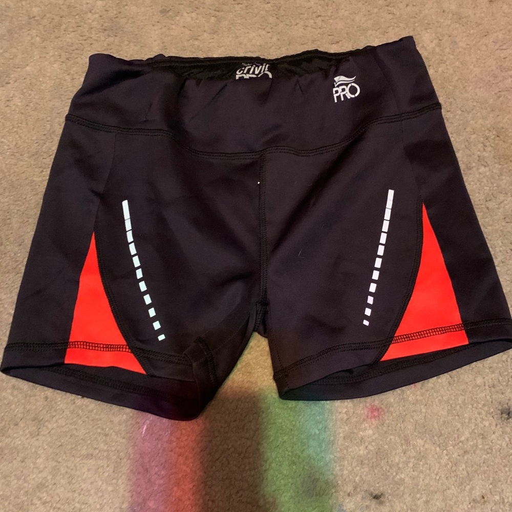 Black and red active/ bike shorts